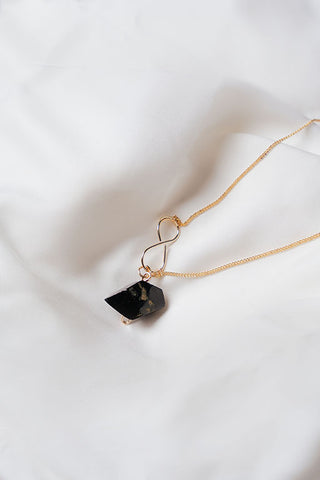 Black Infinity Necklace