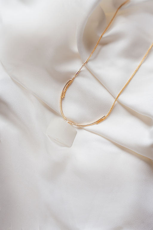 White Crescent Necklace