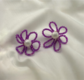 Beaded Floral Studs