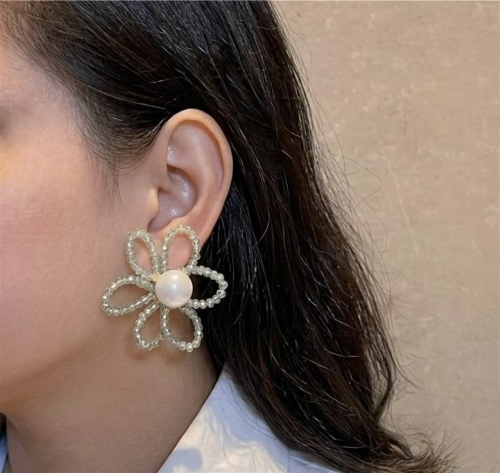 Beaded Floral Studs