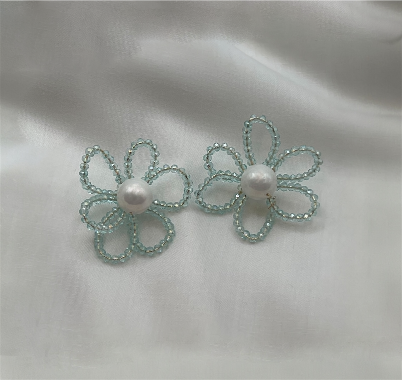 Beaded Floral Studs