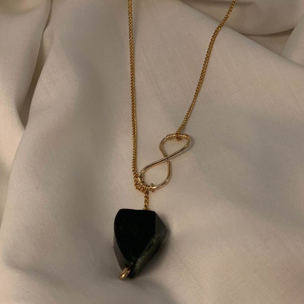 Black Infinity Necklace