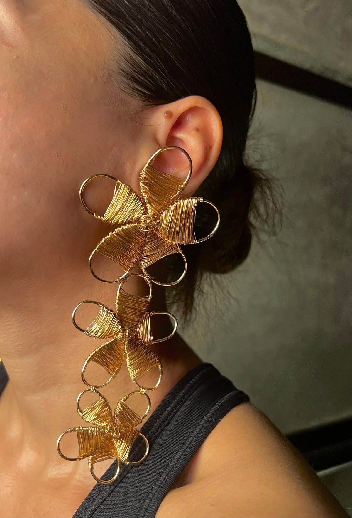 Woven Flower Earrings