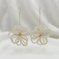 Statement Pearl Flower Earrings