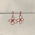 Red Flower Earrings