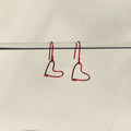 Red Heart Dangle Earrings