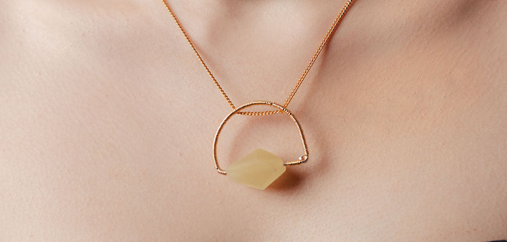 Yellow Arc Necklace