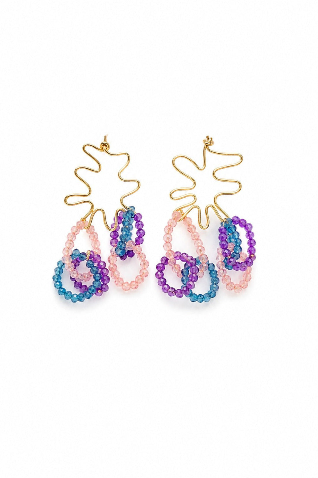 Multi Color Bead Earrings