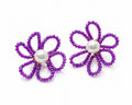 Beaded Floral Studs