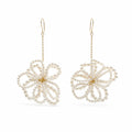 Statement Pearl Flower Earrings