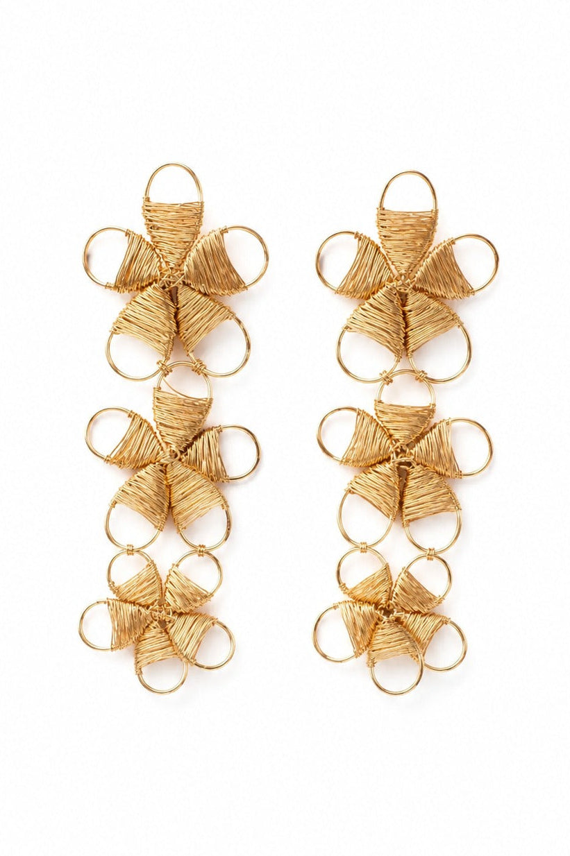 Woven Flower Earrings