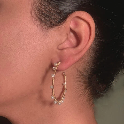 Pearl Hoops