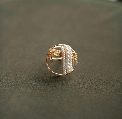 pearl weave Ring
