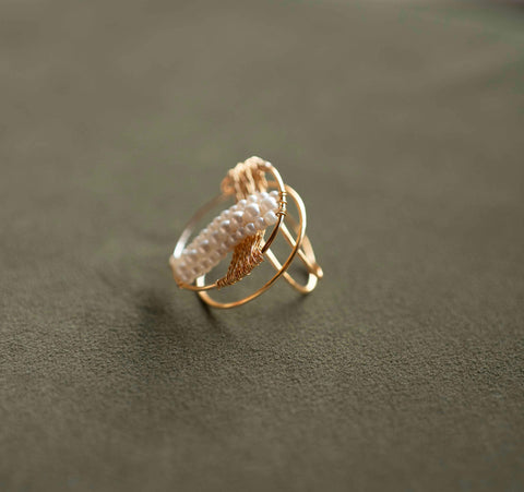 pearl weave Ring