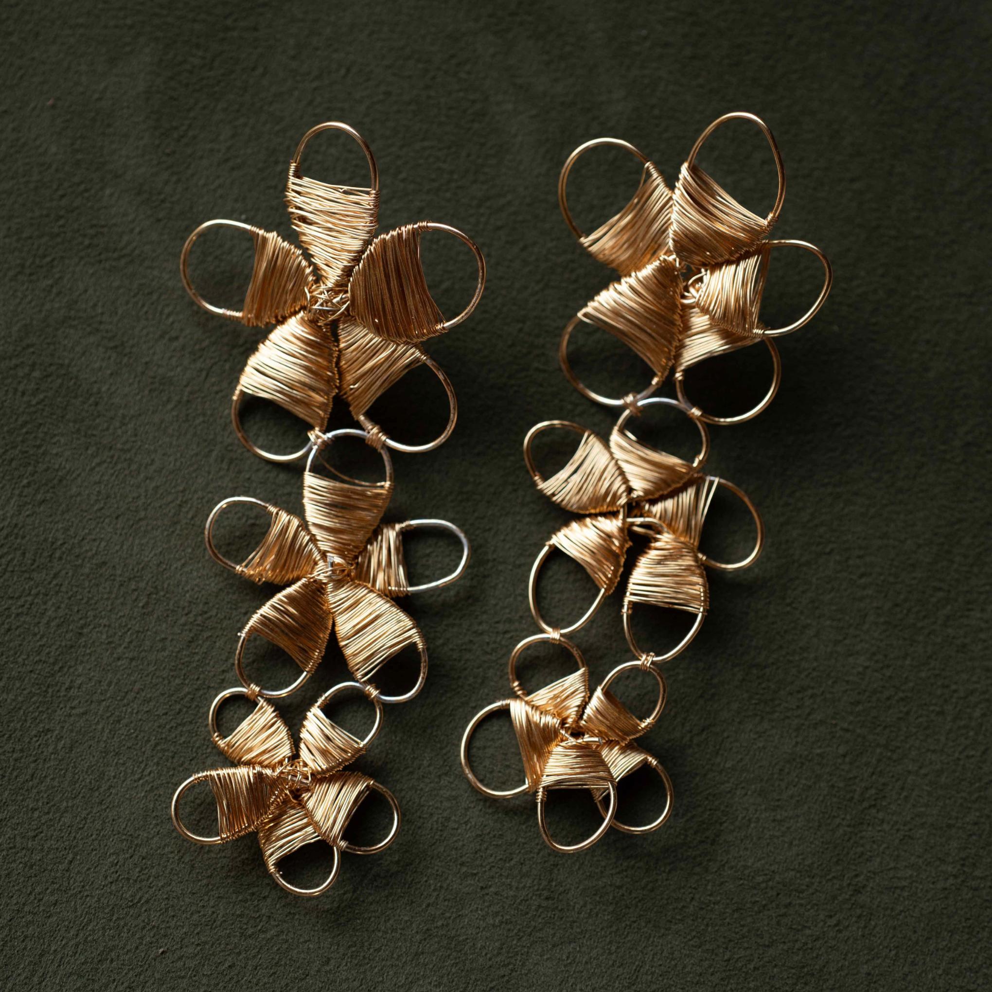 Woven Flower Earrings