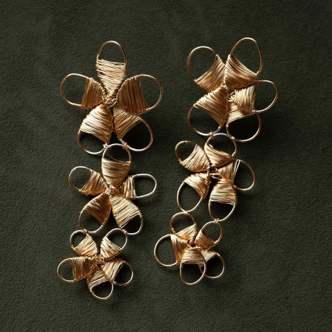 Woven Flower Earrings